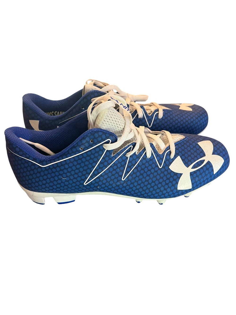 Under Armour Nitro Royal Blue Cleats with White Logo